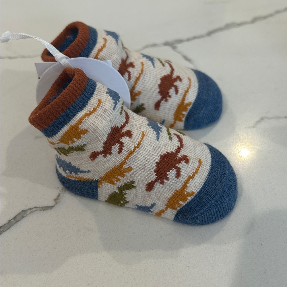 Dinosaur Pattern Baby Socks - Picture 3 of 5